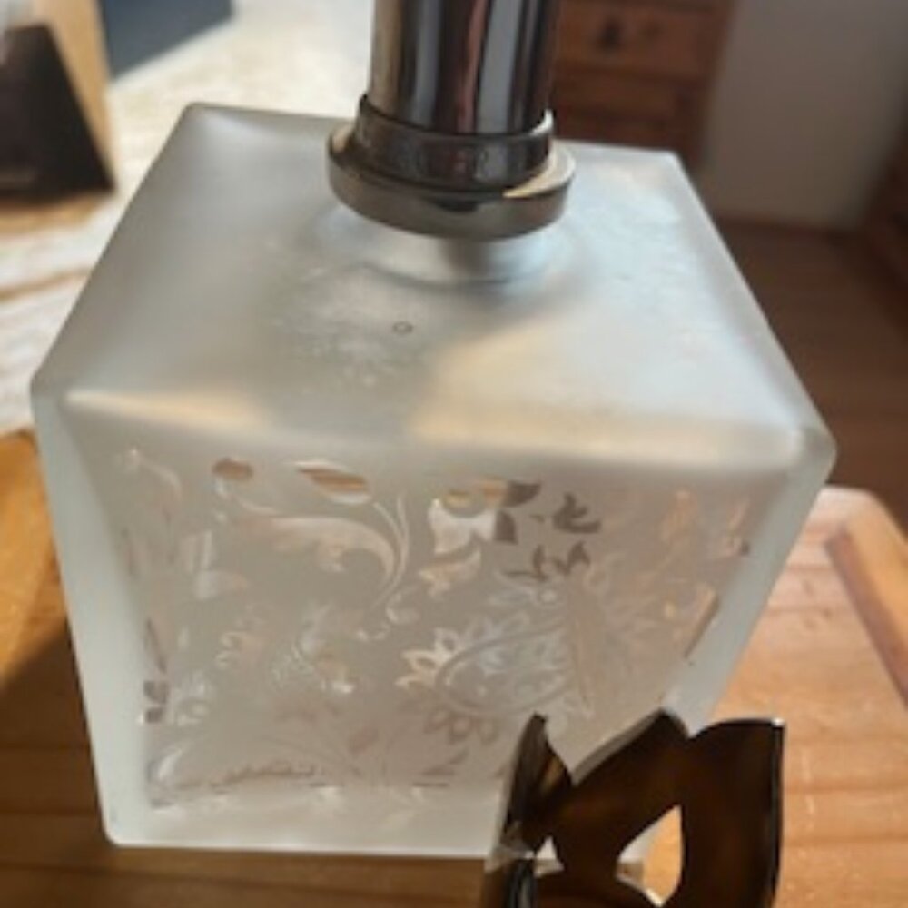 Lampe Berger Paris France Clear Frosted Etched Cube - Picture 3 of 11